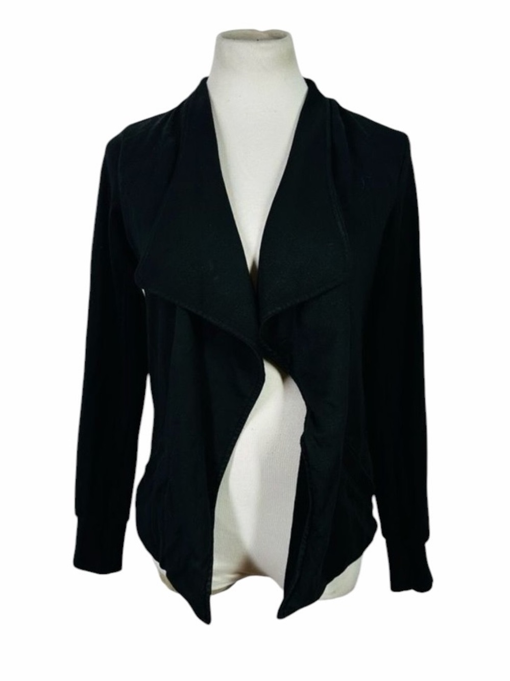David Lerner Black Open Front Cardigan - Size Medium